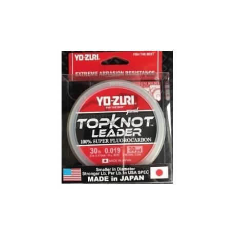 Topknot Leader Yo-zuri 30 yds 100% Fluorocarbon Natural Clear